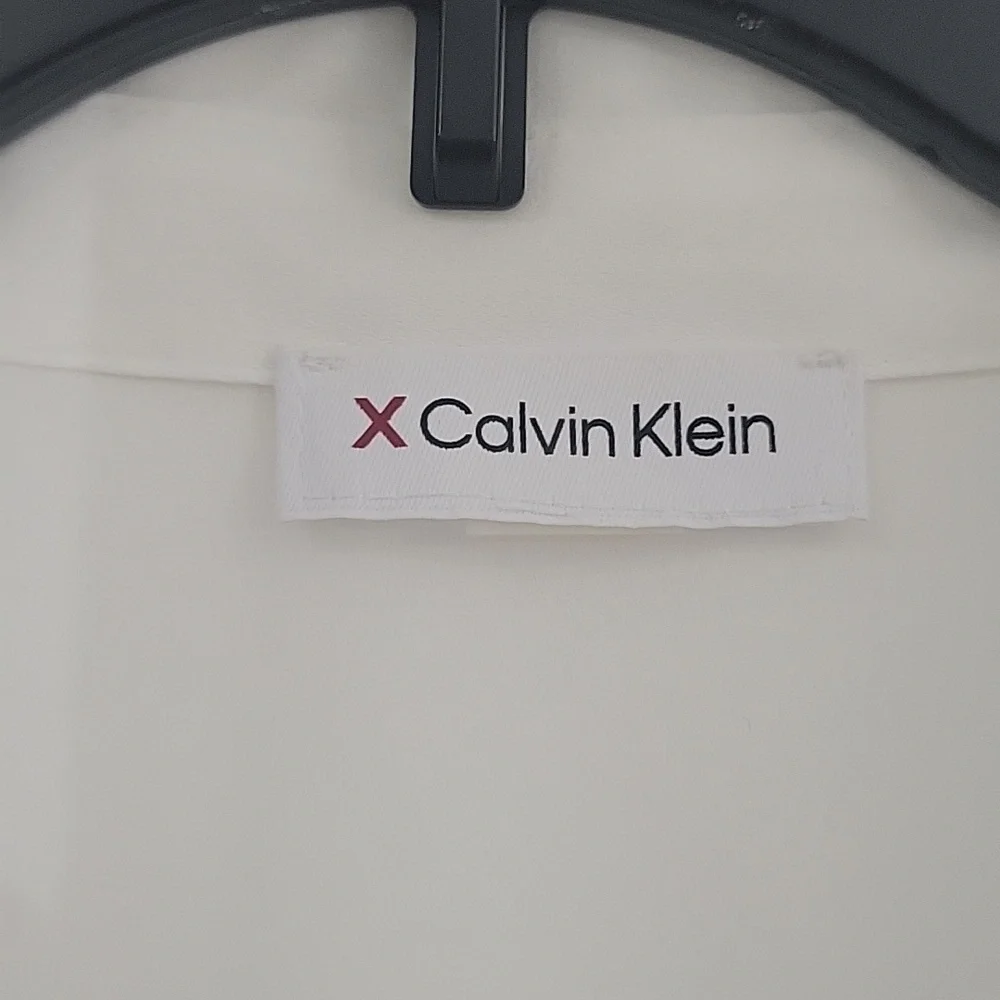 Calvin Klein White Large Shirt for Women with buttons and long sleeves - Picture 3 of 8